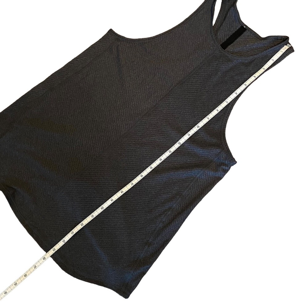 lululemon Cool Racerback‎ Tank Top Gray Black Textured Yoga Women's Small Size 4 - Picture 8 of 11